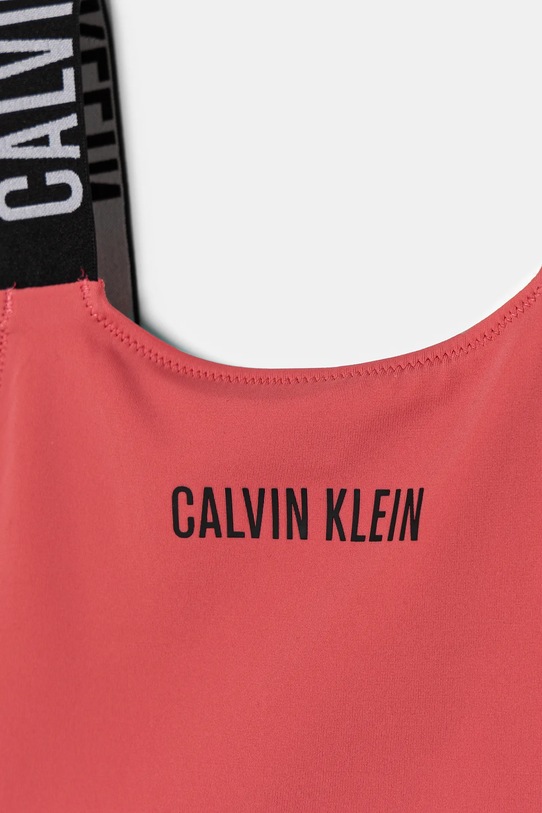 DÍVKA Jednodílné dětské plavky Calvin Klein Jeans KY0KY00098.PPYA růžová