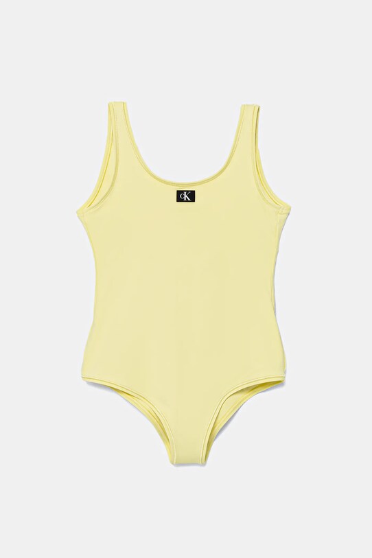 Calvin Klein Jeans costum de baie dintr-o bucată pentru copii moale galben KY0KY00099.PPYA