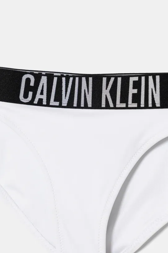 Fete Calvin Klein Jeans costum de baie pentru copii din două piese KY0KY00090.PPYA alb