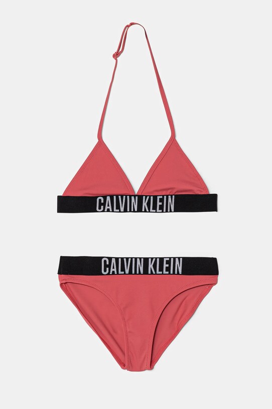 Calvin Klein Jeans costum de baie pentru copii din două piese moale roz KY0KY00090.PPYA