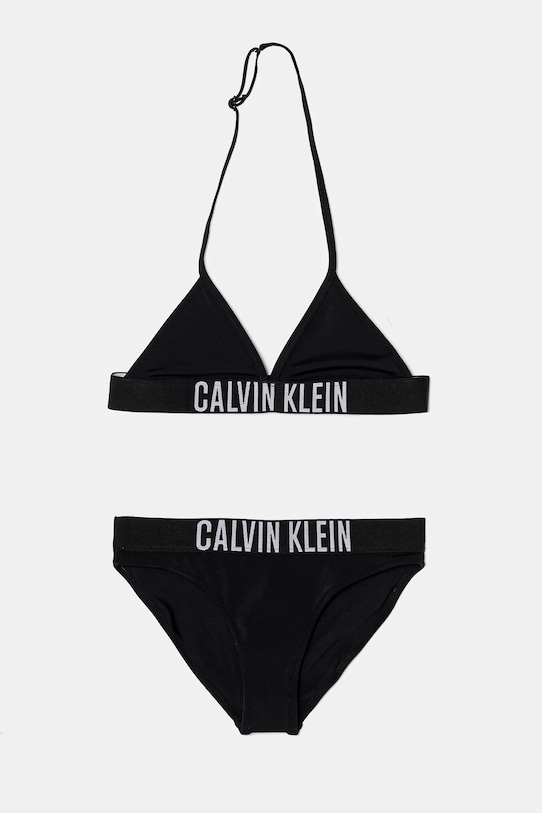 Dvoudílné dětské plavky Calvin Klein Jeans měkké černá KY0KY00090.PPYA