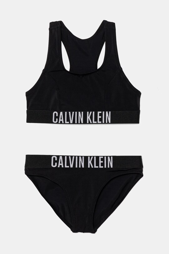 Dvojdielne detské plavky Calvin Klein Jeans mäkké čierna KY0KY00091.PPYA