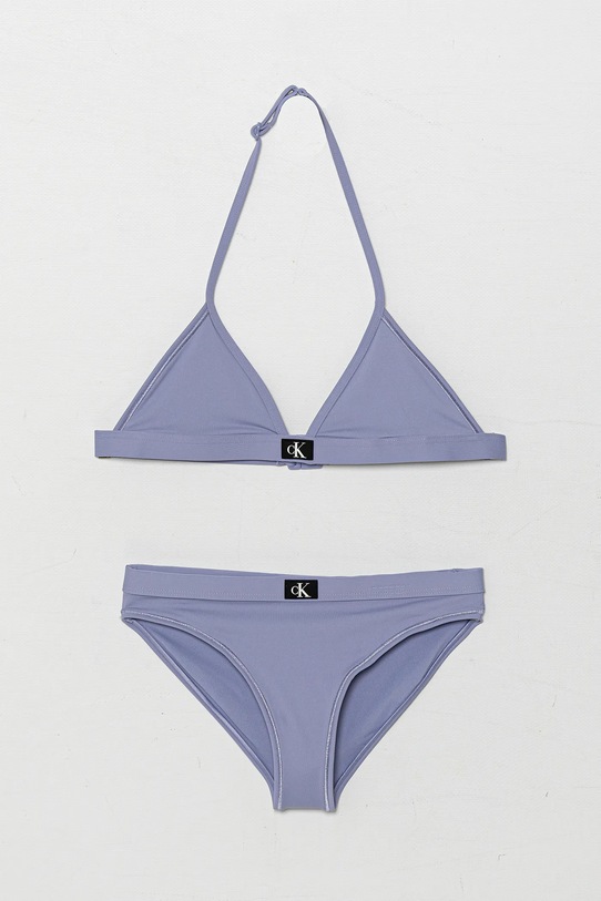 Calvin Klein Jeans dwuczęściowy strój kąpielowy komplet fioletowy KY0KY00092.PPYA