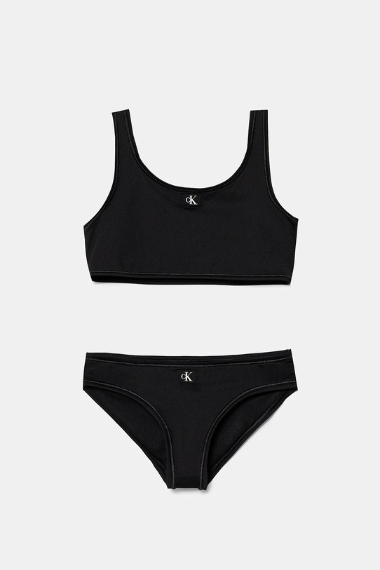 Dvoudílné plavky Calvin Klein Jeans měkké černá KY0KY00093.PPYA