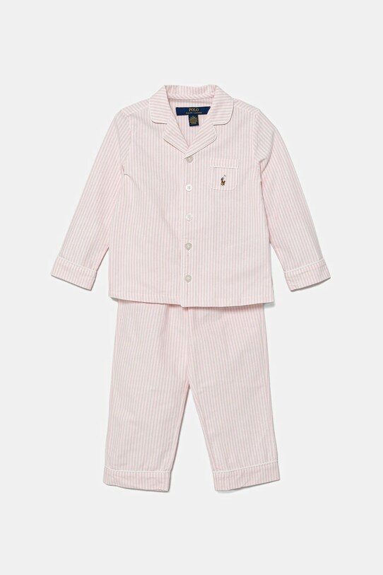 Polo Ralph Lauren pijamale de bumbac pentru copii 2-pack set roz 3P0198