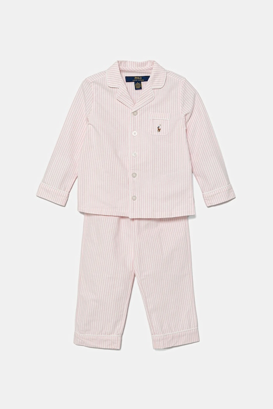 Детская хлопковая пижама Polo Ralph Lauren 2 шт комплект розовый 3P0198
