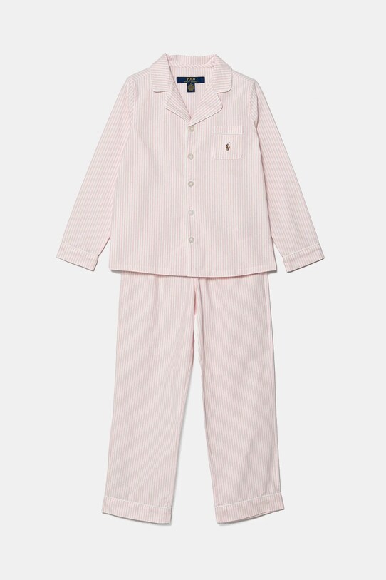 Παιδικές βαμβακερές πιτζάμες Polo Ralph Lauren 2-pack σετ ροζ 4P0198