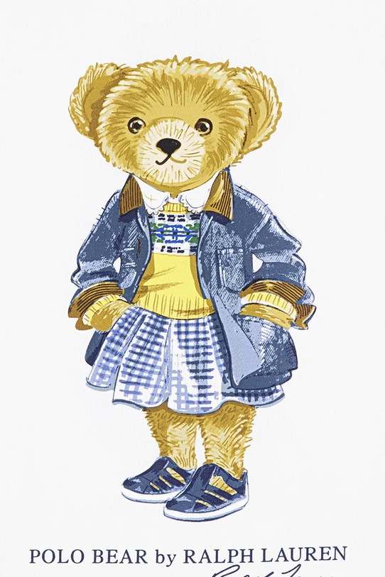 Dziewczynka Polo Ralph Lauren piżama bawełniana dziecięca 4P0271 biały