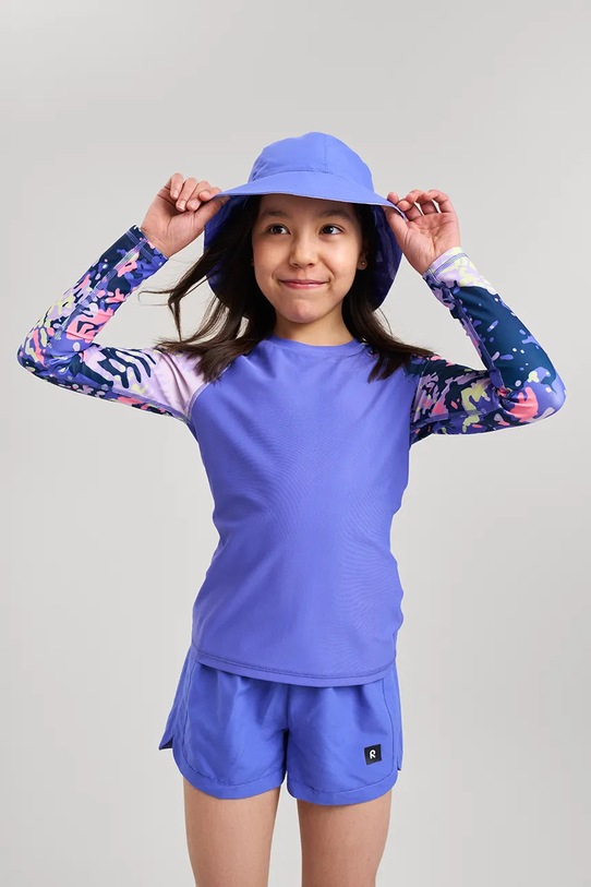 Παιδικό μακρυμάνικο πουκάμισο κολύμβησης Reima Sukeltaja Planet friendly μωβ 5200140A.PPYA