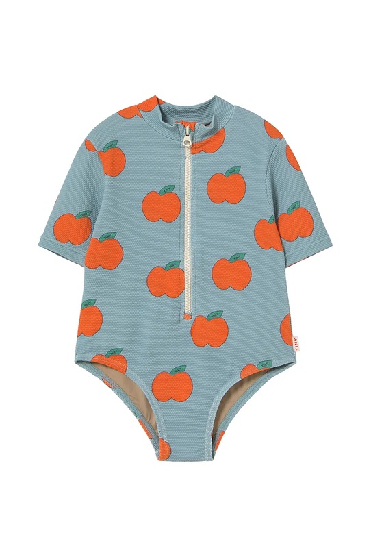 Jednodielne detské plavky Tinycottons APPLES SWIMSUIT SS25.280 modrá SS25