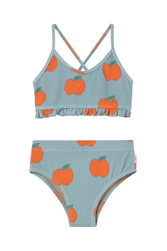 Детски бански от две части Tinycottons APPLES SWIM SET SS25.282 син SS25