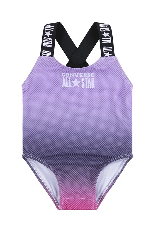 Converse costum de baie dintr-o bucată pentru copii cu modele violet 3CD418
