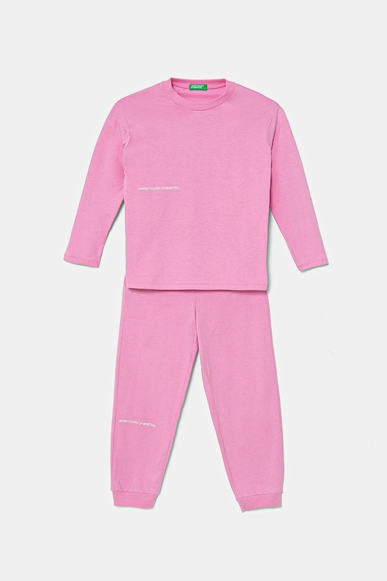 United Colors of Benetton pigama in lana bambino sovrastampa rosa 30960P08D.G.G.Seasonal