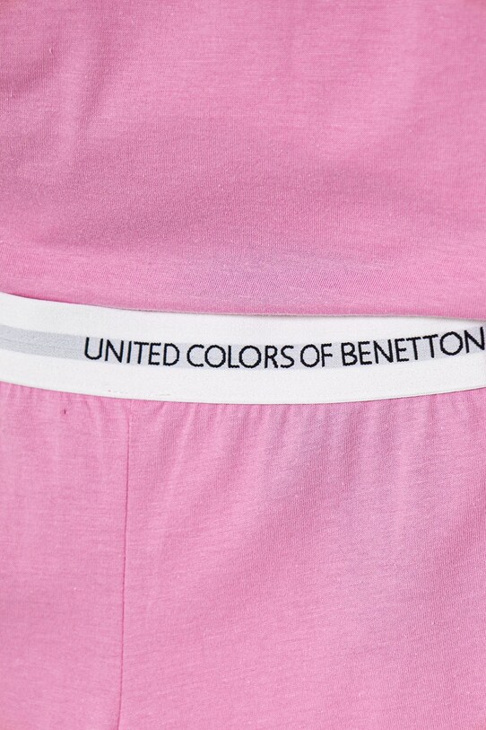 United Colors of Benetton piżama bawełniana dziecięca różowy 30960P08D.G.G.Seasonal