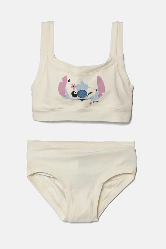 United Colors of Benetton sutien si chiloti pentru copii moale bej 3ZQM0K02M.G.Seasonal