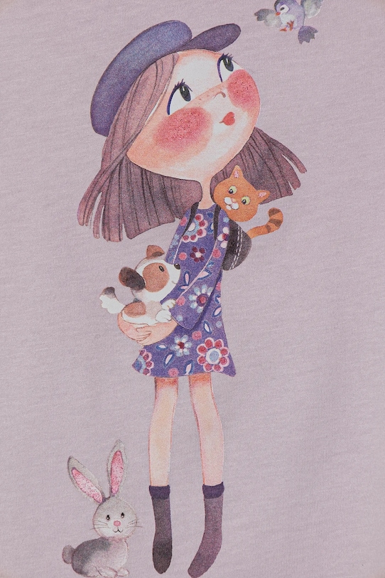 Παιδική πιτζάμα United Colors of Benetton μωβ 3Y5E0P08B.G.Seasonal