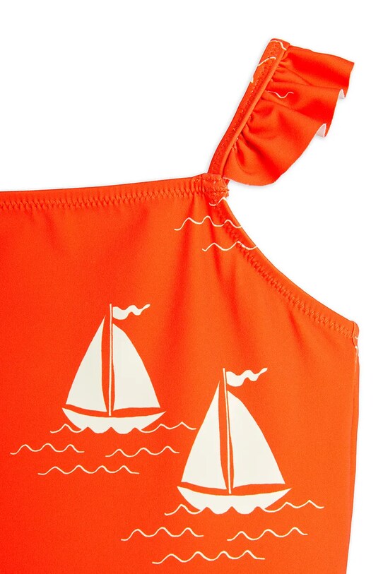 Fete Mini Rodini costum de baie dintr-o bucată pentru copii Sailing boats 2528010042 portocaliu