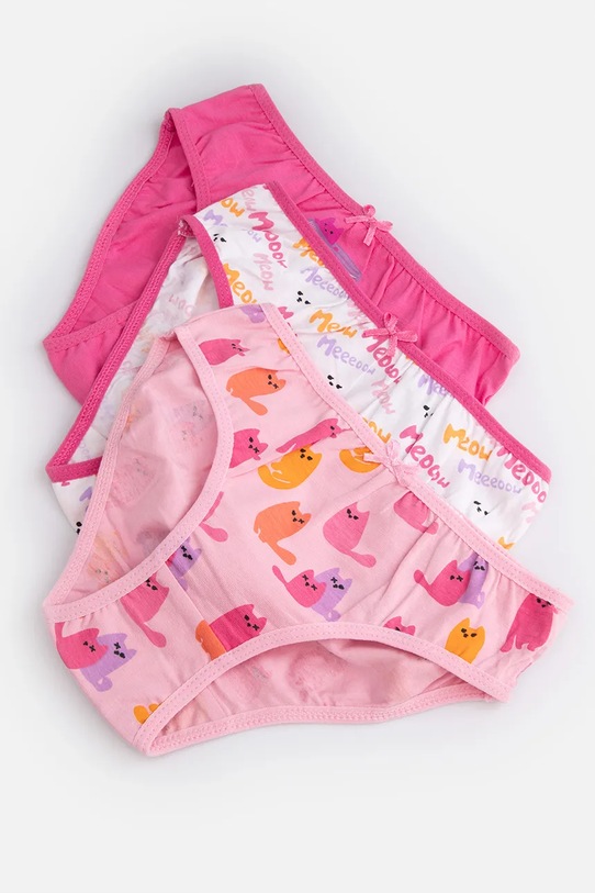 Dievča Detské nohavičky Coccodrillo 3-pak WC5406312PAN ružová