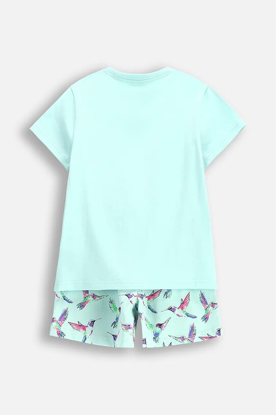 Coccodrillo pijamale de bumbac pentru copii WC5448201PJS turcoaz SS25