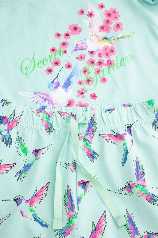 Detské bavlnené pyžamo Coccodrillo tyrkysová WC5448201PJS