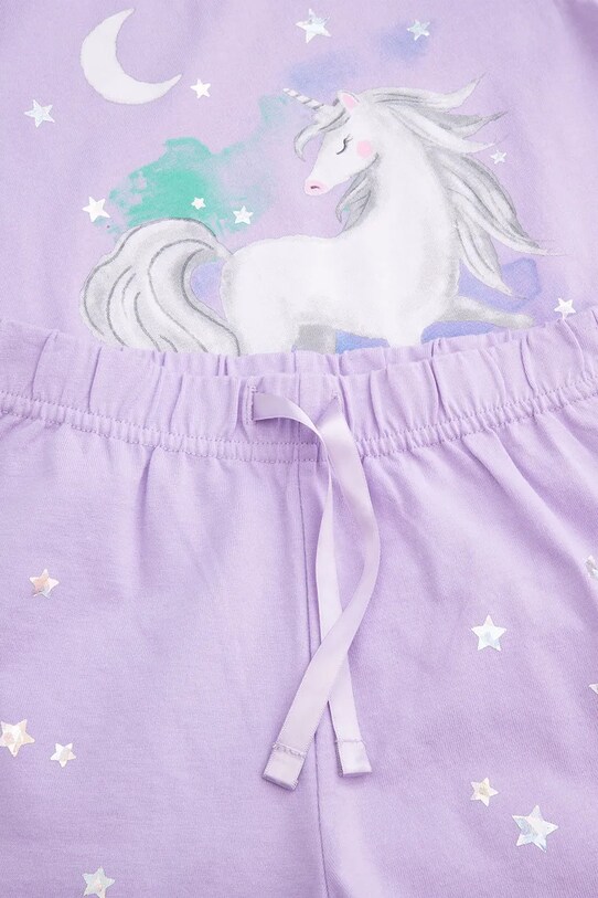 Coccodrillo pijamale de bumbac pentru copii violet WC5448204PJS