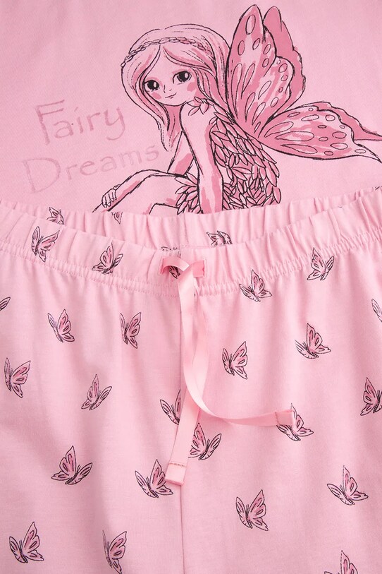 Coccodrillo piżama bawełniana dziecięca różowy WC5448206PJS