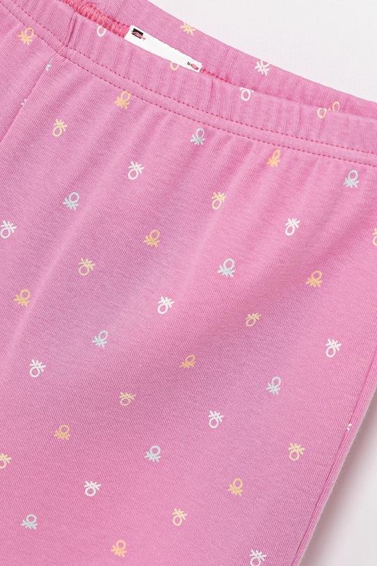 Djevojčice Dječja pamučna pidžama United Colors of Benetton 33ON0P08A.G.Seasonal roza