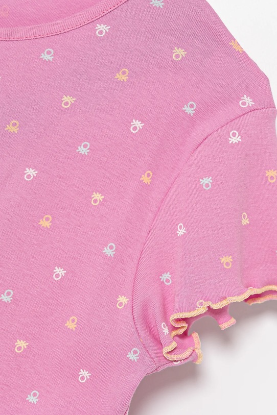 Dječja pamučna pidžama United Colors of Benetton roza 33ON0P08A.G.Seasonal