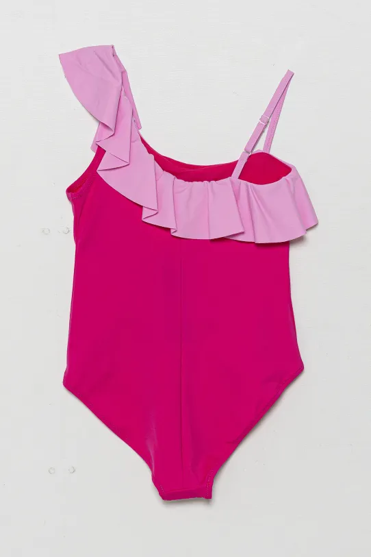 United Colors of Benetton jednoczęściowy strój kąpielowy dziecięcy 3L030I00O.G.Seasonal fioletowy SS25