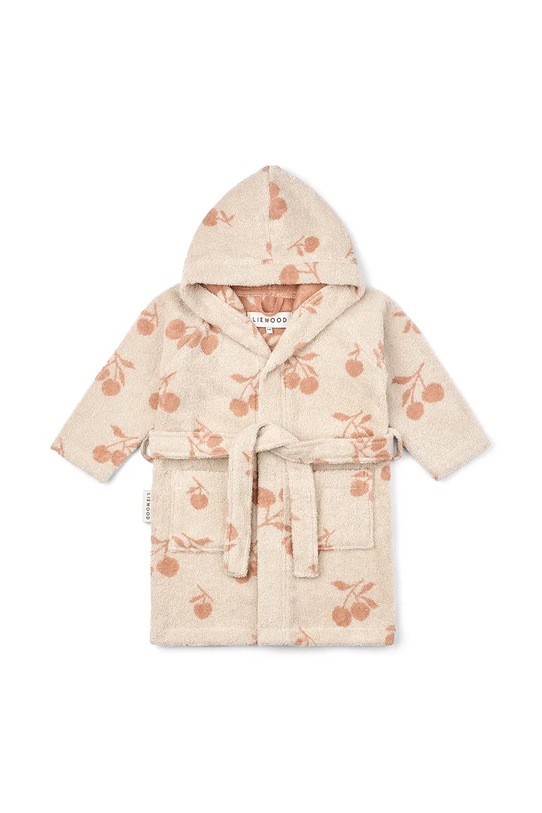 Pamučni kućni ogrtač za bebe Liewood Lilana Yarn Dyed Bathrobe Planet friendly bež LW20018