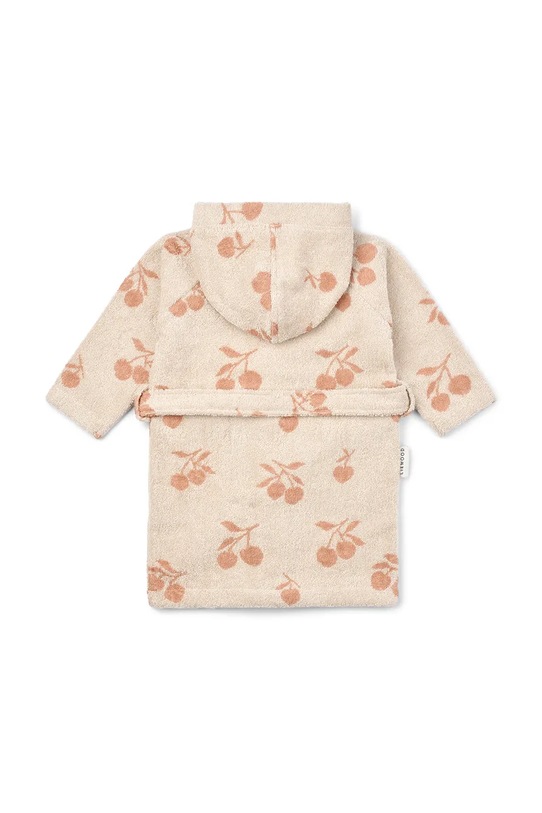 Дитячий бавовняний халат Liewood Lilana Yarn Dyed Bathrobe LW20018 бежевий SS25