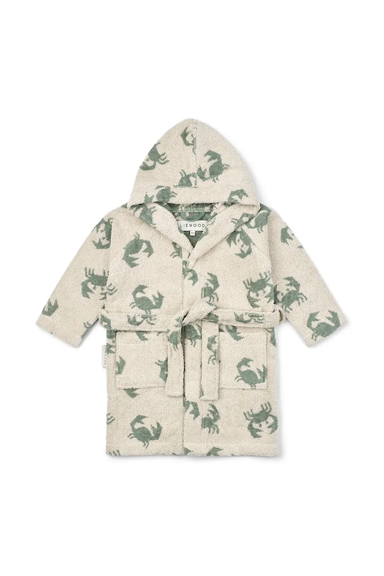 Pamučni kućni ogrtač za bebe Liewood Lilana Yarn Dyed Bathrobe LW20018 bež SS25