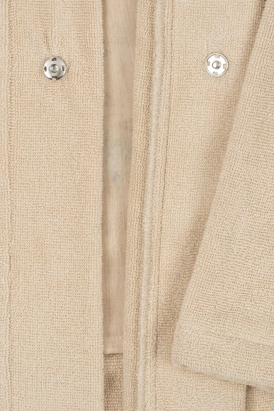 Konges Sløjd szlafrok bawełniany dziecięcy TERRY BATHROBE EMBROIDERY GOTS KS102808 beżowy
