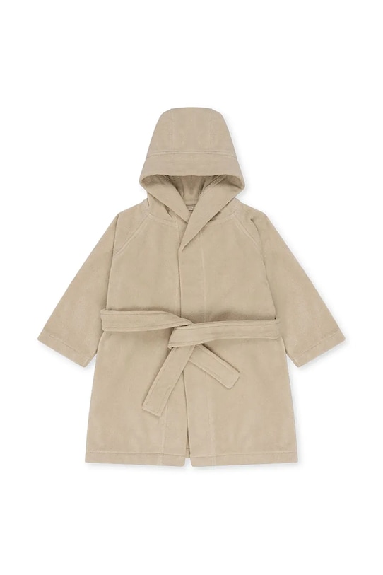 Konges Sløjd halat de baie din bumbac pentru copii TERRY BATHROBE EMBROIDERY GOTS KS103319 bej SS25