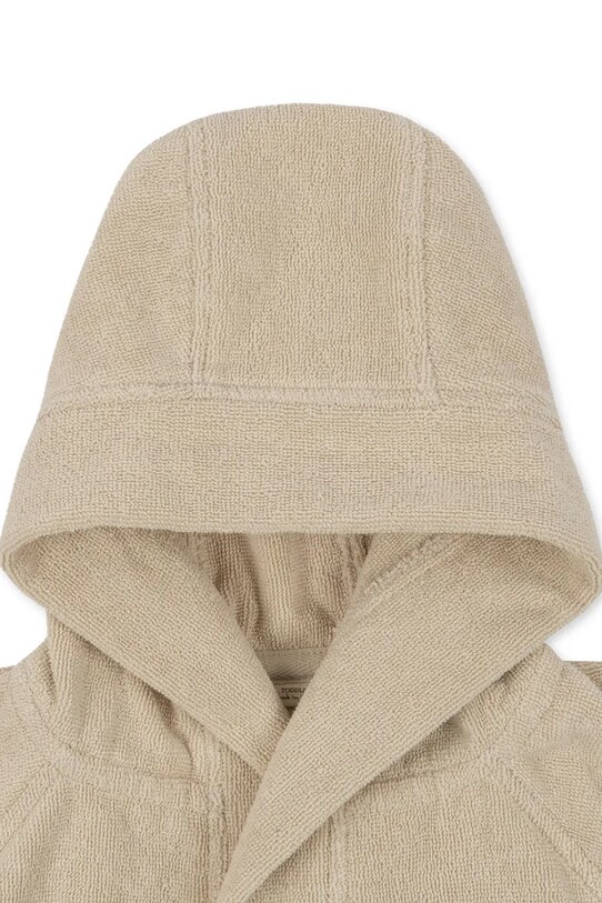 Хлопчик Дитячий бавовняний халат Konges Sløjd TERRY BATHROBE EMBROIDERY GOTS KS103319 бежевий