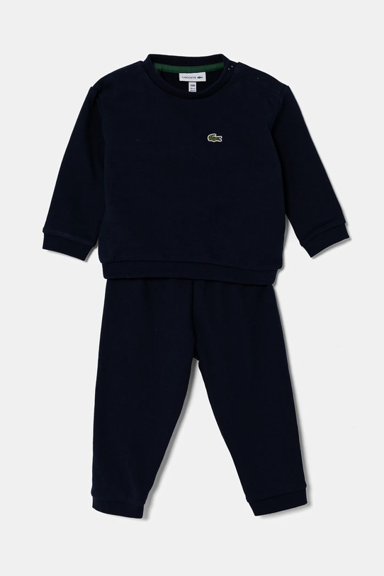 Хлопковый костюм для младенцев Lacoste хлопок тёмно-синий 4J8409