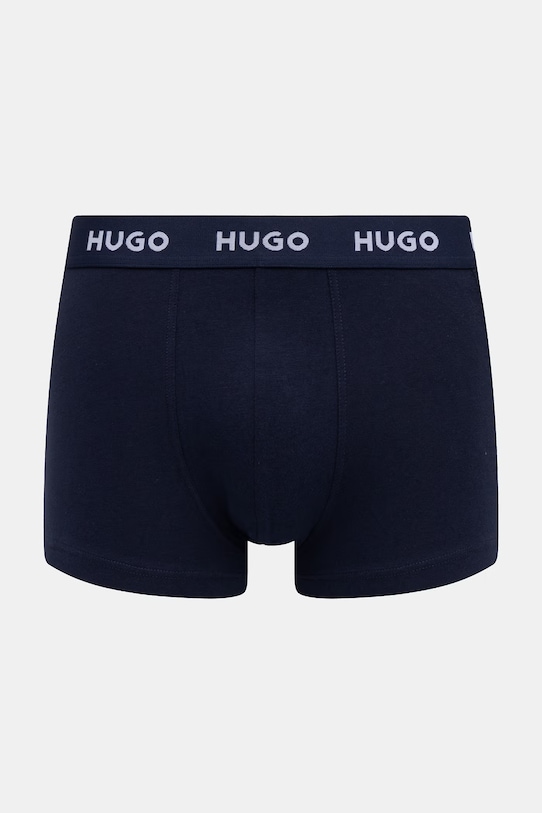 HUGO bokserki męskie bawełniane z elastanem TRUNK TRIPLET PACK 3-pack granatowy 50532611