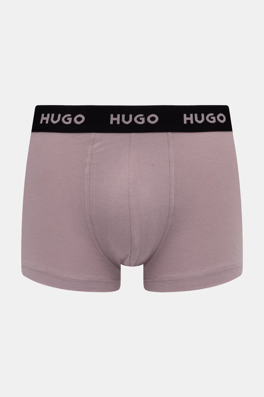 HUGO bokserki męskie bawełniane z elastanem TRUNK TRIPLET PACK 3-pack 50532611 fioletowy AA00