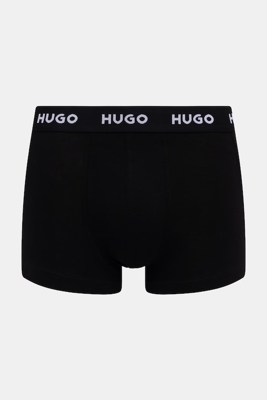 Odzież HUGO bokserki męskie bawełniane z elastanem TRUNK TRIPLET PACK 3-pack 50532611 fioletowy