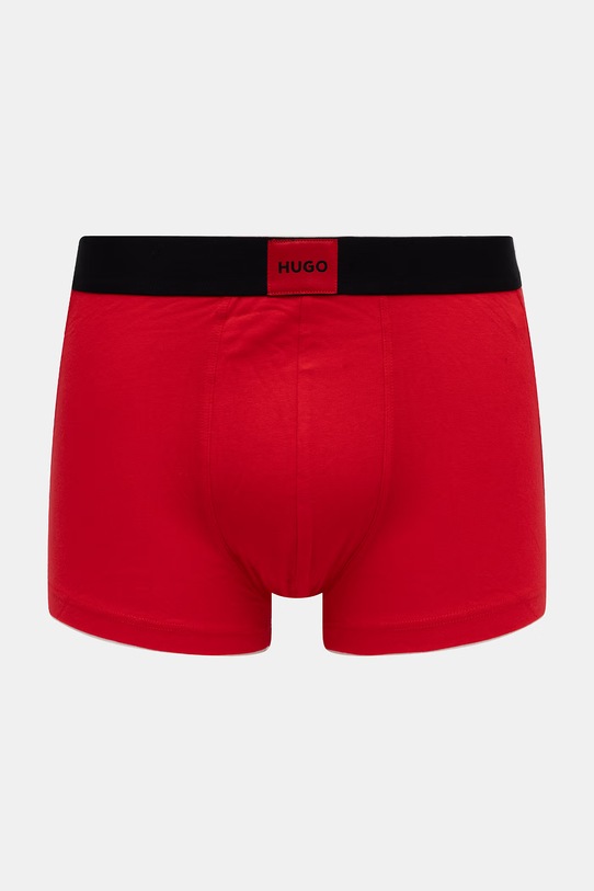 HUGO bokserki męskie bawełniane z elastanem TRUNK TRIPLET GALAXY 3-pack 50532797 czerwony SS26