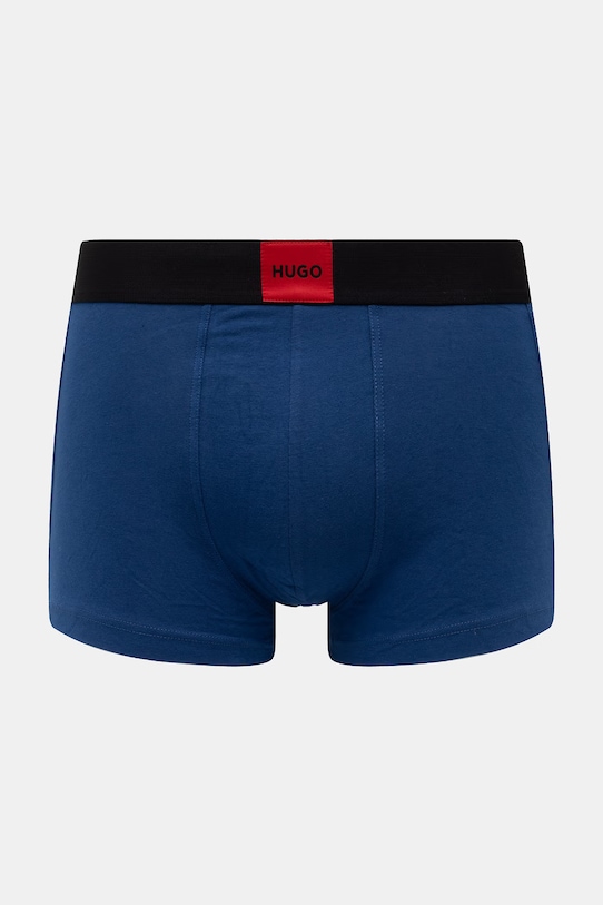 Odzież HUGO bokserki męskie bawełniane z elastanem TRUNK TRIPLET GALAXY 3-pack 50532797 szary