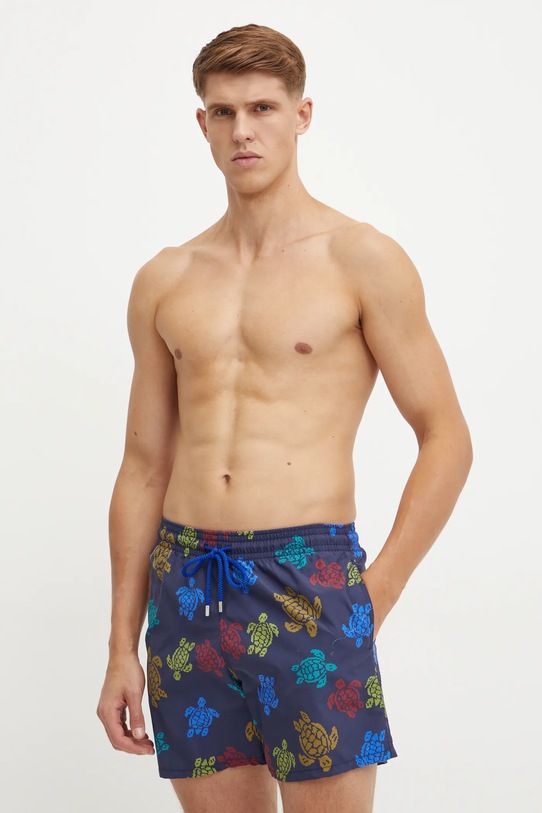 Kratke hlače za kupanje Vilebrequin MOOREA Planet friendly mornarsko plava MOOBB936