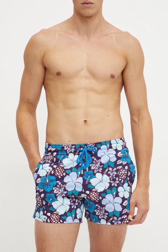 Vilebrequin pantaloni scurti de baie MOORISE cu modele albastru MSOAF113