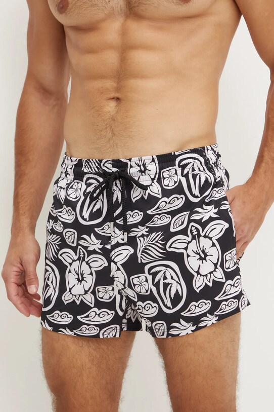 Vilebrequin pantaloni scurti de baie MANTA Planet friendly negru MTAAF501