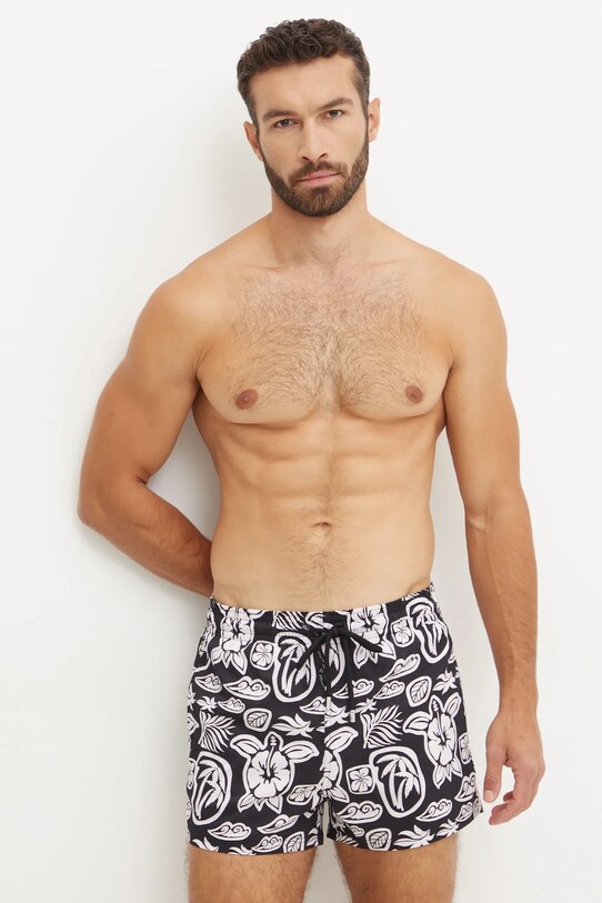 Vilebrequin pantaloni scurti de baie MANTA MTAAF501 negru SS25