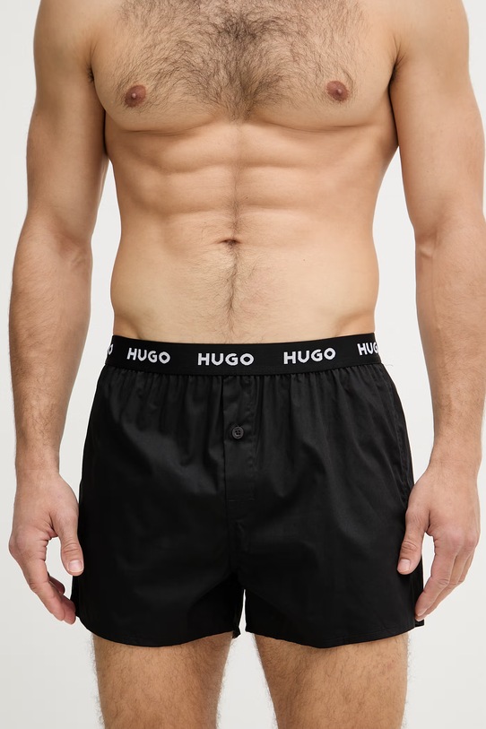 HUGO boxer larghi da uomo in cotone WOVEN BOXER TRIPLET pacco da 3 multicolore 50532565