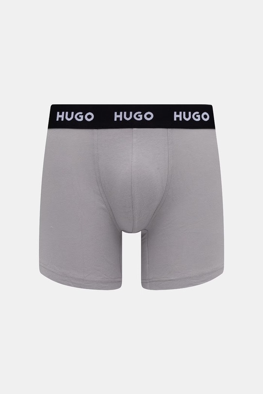 Ρούχα HUGO μποξεράκι Ανδρικό βαμβακερό με ελαστάν BOXERBR TRIPLET PACK 3-pack 50532613 γκρί