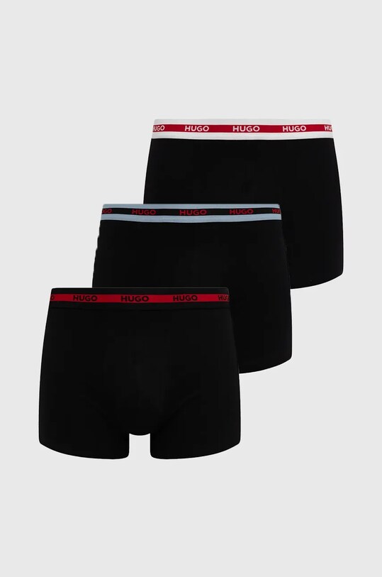 Боксери HUGO 3-pack трикотаж чорний 50534694