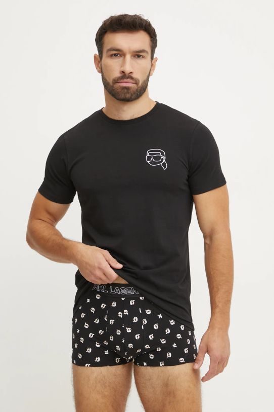 Karl Lagerfeld pijama cu modele negru A1M45014