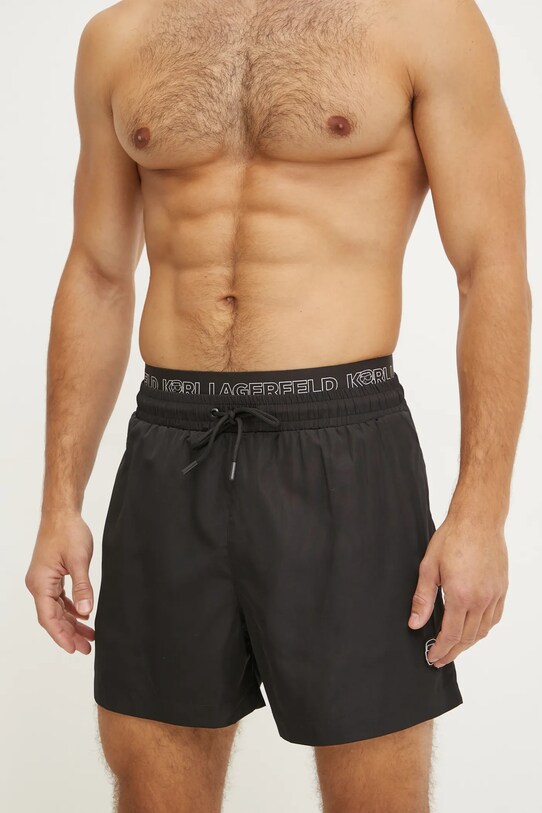 Karl Lagerfeld pantaloni scurți de baie A1M46058 negru AA00